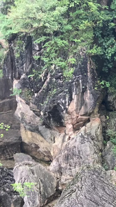 贵州5A景区黄果树瀑布景区银链坠潭瀑布自然风光视频