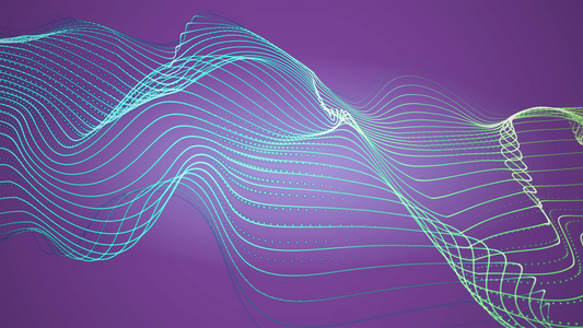 4K梦幻抽象波浪粒子动态视频背景视频