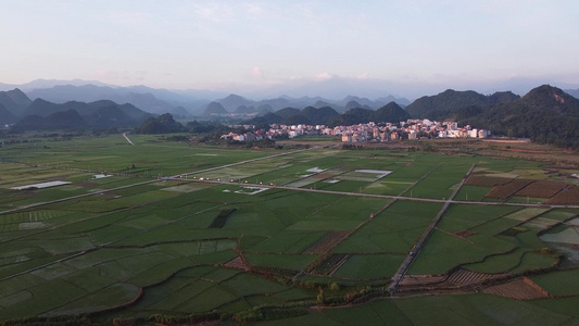 航拍永州十里画廊风景区喀斯特地貌视频