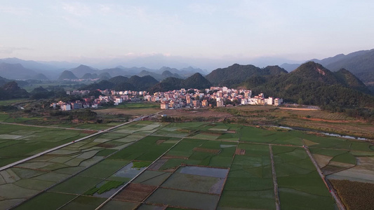 航拍永州十里画廊风景区喀斯特地貌视频