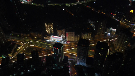 贵阳城市夜景航拍视频视频