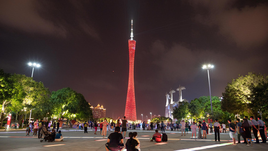 广州中轴夜景[两轴]视频