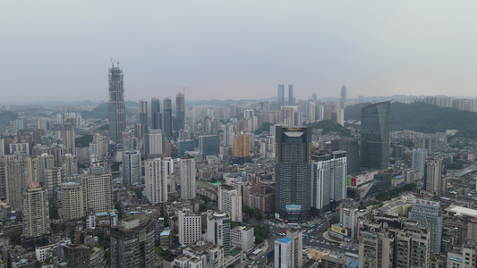 城市高楼建筑群航拍视频视频