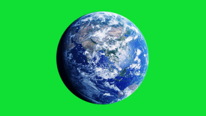 地球旋转绿幕背景抠像视频素材30秒视频
