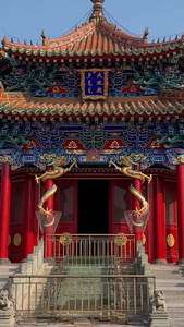 沈阳著名旅游景点故宫大政殿视频合集古建筑视频