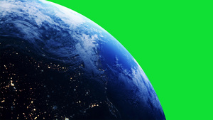 地球旋转绿幕背景抠像视频素材30秒视频