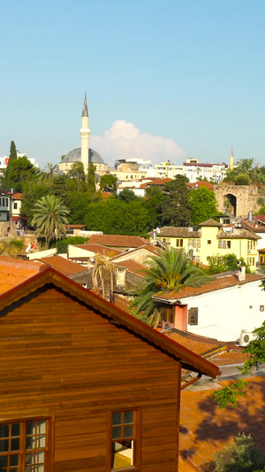 地中海海滨城市安塔利亚合集自然风光40秒视频