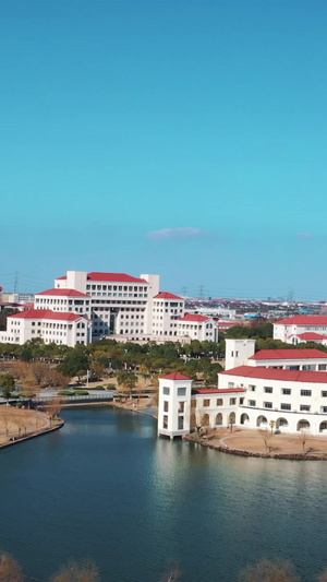 航拍上海师范大学校园上海风光16秒视频