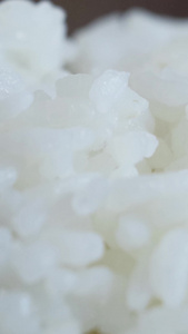 米饭珍惜粮食节约粮食实拍视频白米饭视频