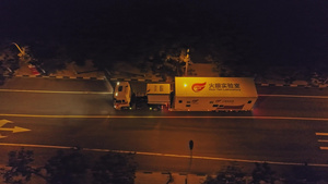 4K番禺亚运城马路街头车辆夜景87秒视频