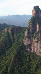 航拍5A浙江神仙居景区擎天柱视频旅游景点视频