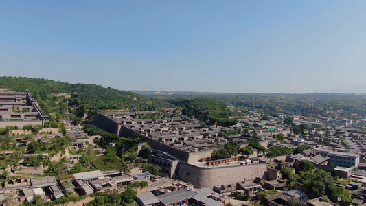 山西王家大院景区全景航拍视频视频