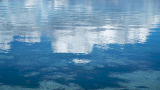 碧绿波纹水面湖水视频