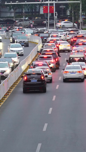 城市街头拥挤道路交通堵车素材城市素材50秒视频