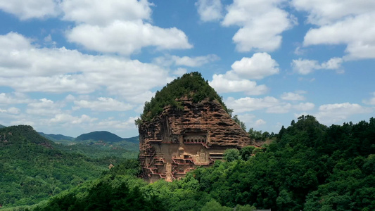 甘肃省天水市麦积山景区视频