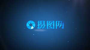 炫丽红蓝汇聚LOGO展示9秒视频