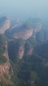 航拍湖南邵阳5A级旅游景区崀山丹霞地貌素材旅游素材视频