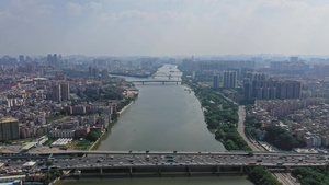 4K广州金沙洲大桥65秒视频