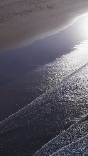 航拍落日海浪特写镜头干净的61秒视频