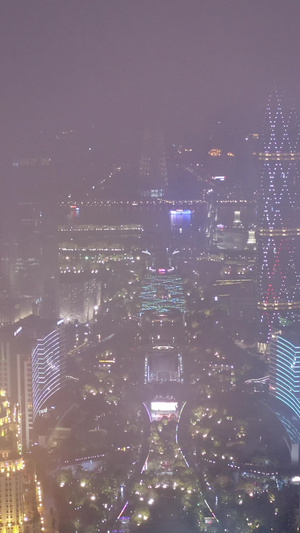 广州云中夜景航拍14秒视频