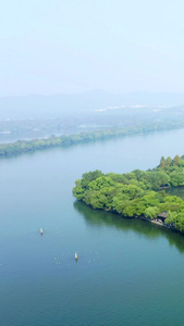 航拍西湖风景旅游景区视频