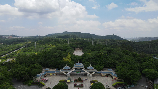 广西南宁青秀山5A景区航拍视频视频