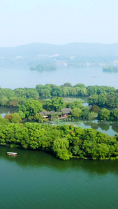 航拍西湖风景旅游景区视频