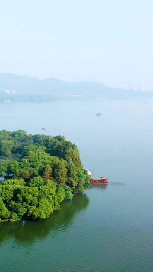 航拍西湖风景旅游景区87秒视频