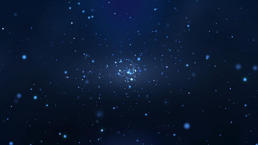 蓝色星空粒子视频