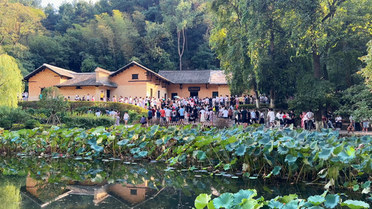 湖南湘潭韶山5A级旅游景区毛泽东故居爱国主义教育基地4k素材视频