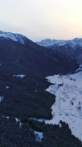雪山峡谷日出日落高清实拍视频