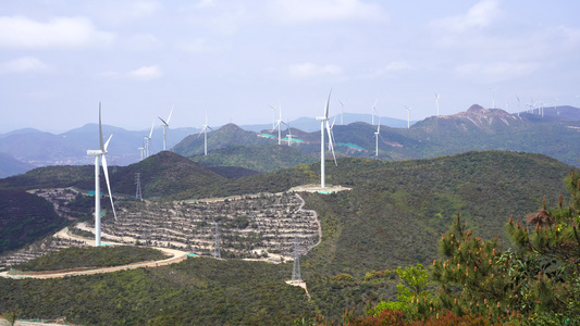 高山 风电群 视频