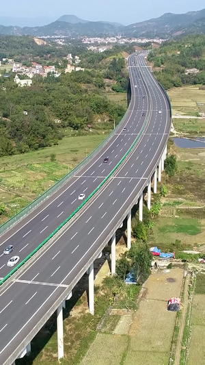 高速公路航拍交通网络23秒视频