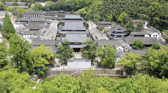 宁波天童寺古建筑航拍4K视频视频