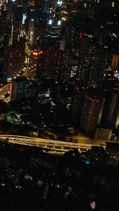 广州城市交通夜景城市风光视频