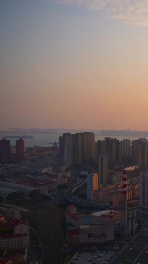青岛西部城区最高点白转黑延时摄影万家灯火23秒视频