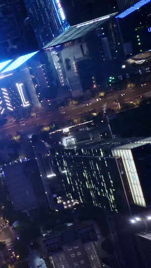 上海城市街道鸟瞰航拍高速发展24秒视频