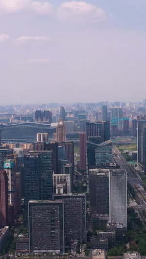 成都高新区天府大道CBD地标建筑航拍素材城市商业103秒视频