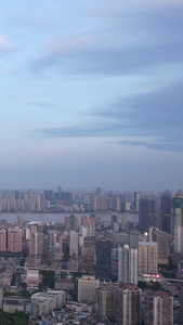 城市蓝天白云天空自然天气天际线高楼街景素材天际线素材视频