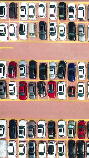 停车场的车辆停车场全貌12秒视频