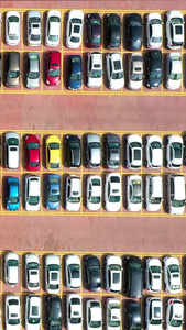 停车场的车辆停车场全貌视频