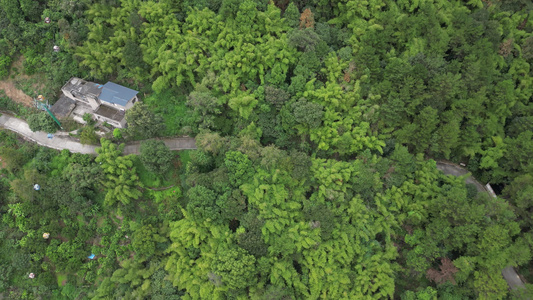 重庆缙云山脉与北碚小城风景航拍视频