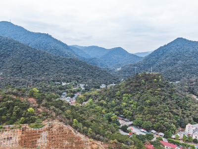 广东肇庆5A景点鼎湖山航拍视频