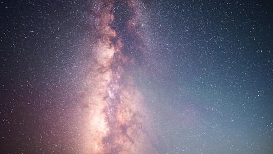 夏季银河星空延时摄影视频