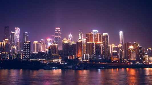 8K实拍重庆山城夜景延时摄影[州城]视频