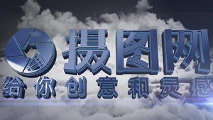 震撼大气3D闪电乌云logo片头AE模板10秒视频