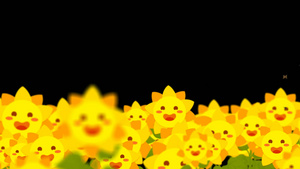 透明通道卡通向日葵向阳花视频素材60秒视频