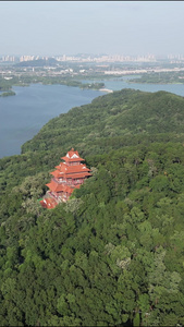 航拍湖北武汉东湖景区视频