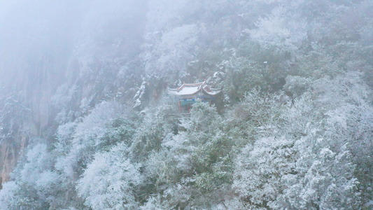 航拍昆明雪景合集视频