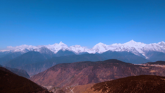 航拍云南4A景区迪庆梅里雪山4K视频